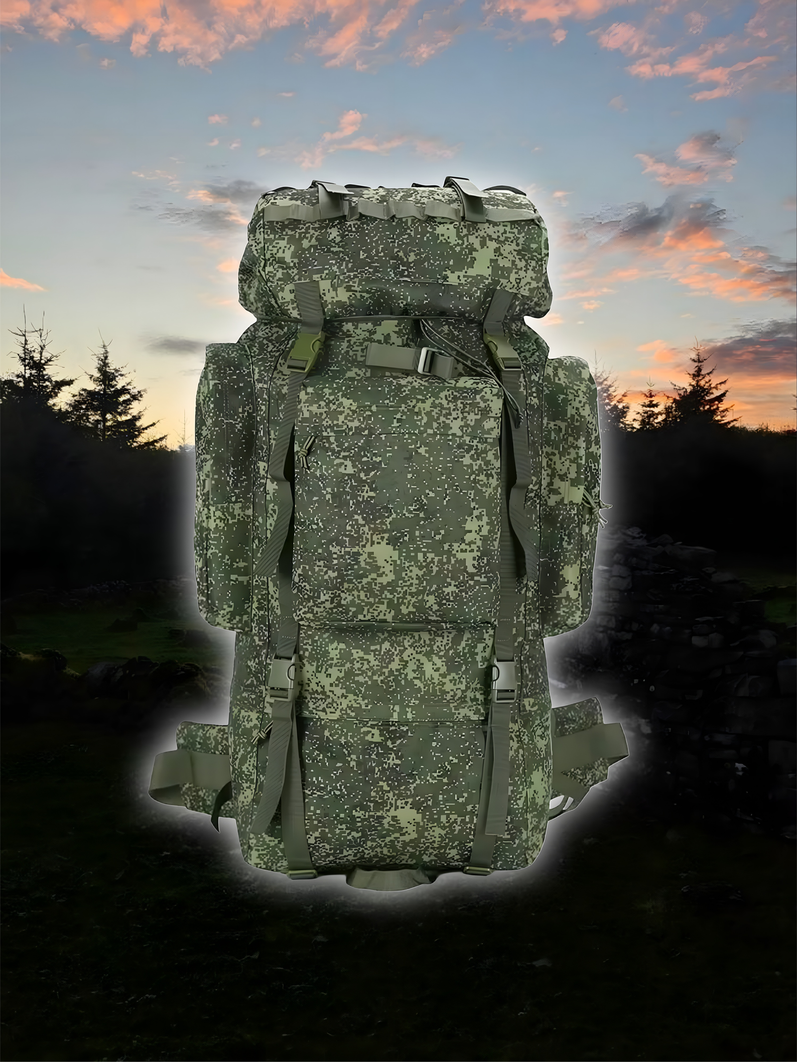 Russian Digital Flora/EMR 100L Duffle Bag